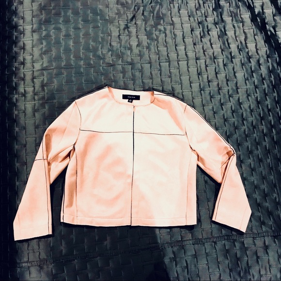 Dusty Rose Suede Look Jacket - Picture 6 of 7